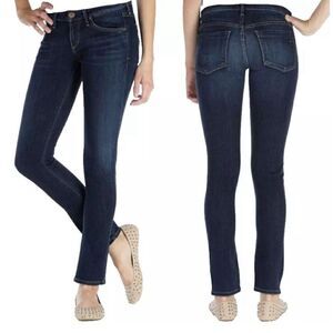 Agolde dark wash distressed stretchy Chloe low rise 24 jeans